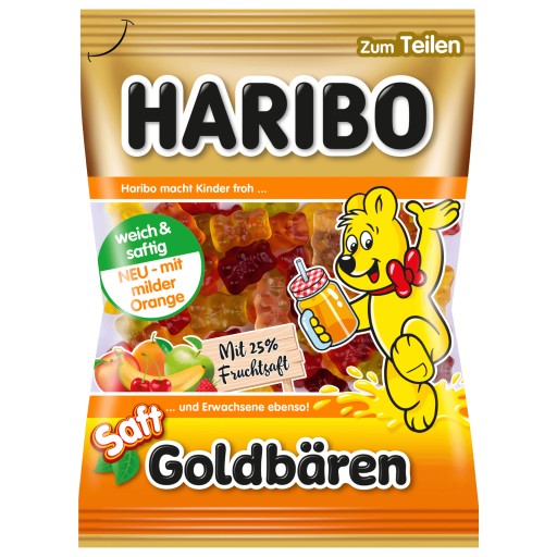 Haribo GOLDEN BEARS ovocné želé s 25% ovocnou šťavou 160g S DE