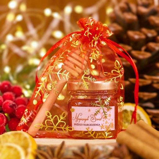 Vďaka Santa Claus vianočný darček med med dóza LOGO