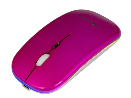 CHOĎTE VYŠŠÍM KAMEŇOM ĽAHKÁ BEZDRÔTOVÁ MYŠ RGB Fialová