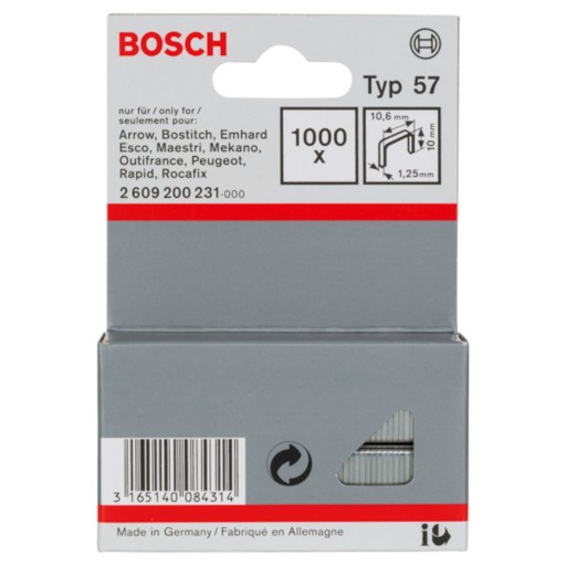 ZOŠÍVAČKY 10 mm TYP 57 BOSCH 1000 ks.