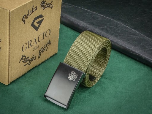 Khaki pánsky vojenský tkaný vojenský opasok na NOHAVICE 95cm