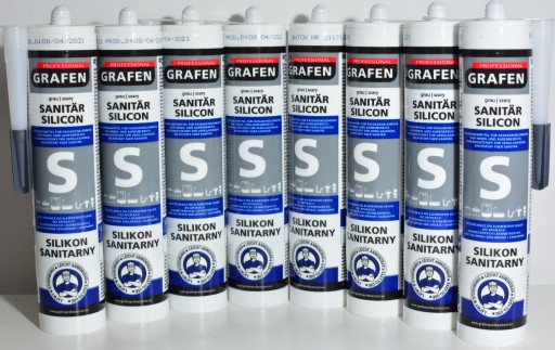 GRAFEN sivý sanitárny silikón STOP PLESNI 280ml