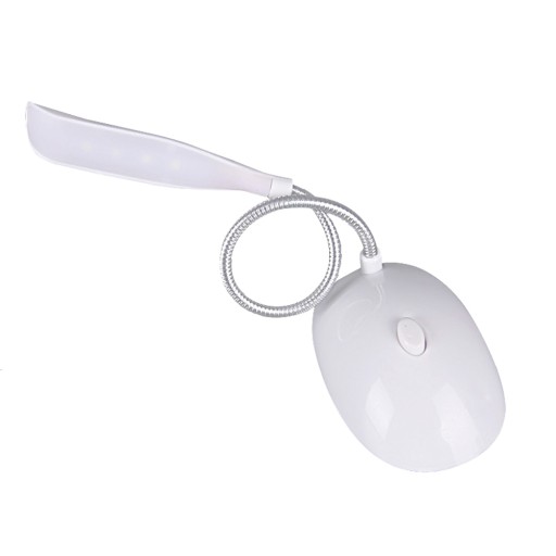 KOMPAKTNÁ LED STOLNÁ LAMPA, FLEXIBILNÁ, BIELA