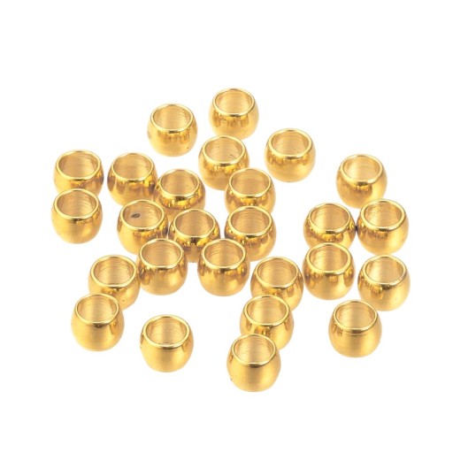 Svorky Korálky Dištančné podložky Zlatá nehrdzavejúca oceľ 24K zlato 2x1,5mm 50ks