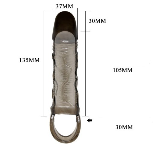 KRYT NA PENIS s krúžkom PREDĹŽUJE a ZHRÚŠŤUJE penis o 10 cm