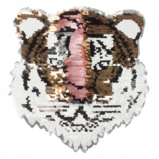 Náplasť Tiger Sequin Reverzibilná flitra Tiger