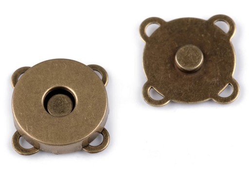Magnetická spona 18/4 mm stará mosadz