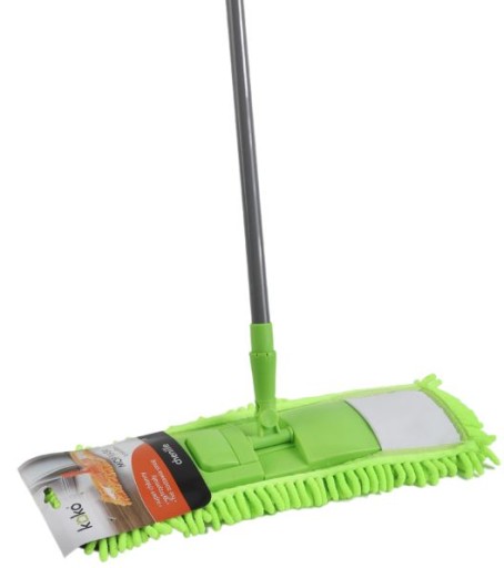 PLOCHÝ MOP ŽENILKOVÝ MIKROFIBER TELESKOPICKÁ TYČ SILNÁ HRUBÁ ŽENYLKA S POVRCHOM