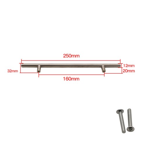 Nábytková kľučka madlo zábradlia matná zlatá 160 mm