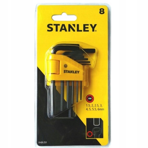 Sada imbusových kľúčov STANLEY 8 kusov