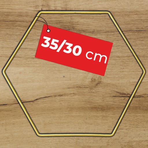 Základňa lapača snov Macrame RUČNE VYROBENÁ ZLATÁ MAT ŠESTUHÓN 35 cm x 30 cm DIY