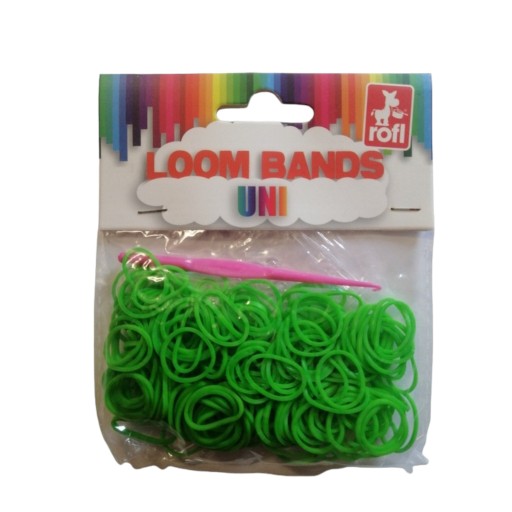 Gumičky na výrobu náramkov, DIY doplnky, zelené 200+