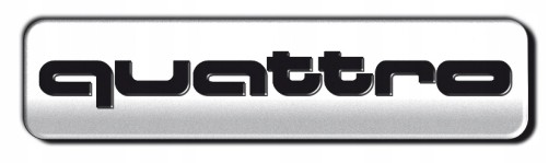 NÁLEPKA NA AUTO AUTO ALU ZNAK QUATTRO