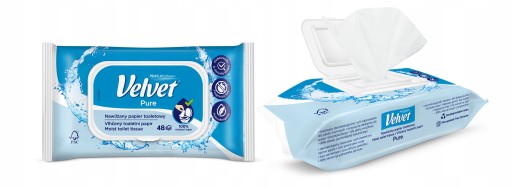 VELVET PURE vlhčený toaletný papier 48 ks.