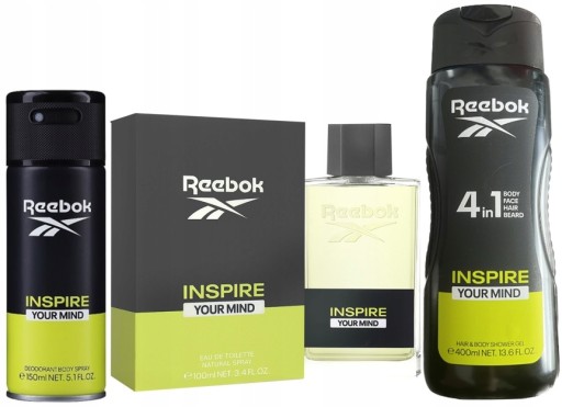 Energizujúci sprchový gél Reebok Inspire Your Mind 4v1 400 ml