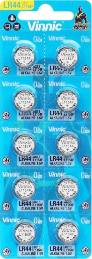 10x BATÉRIA VINNIC L1154 LR44 AG13 G13 GP76A SR44