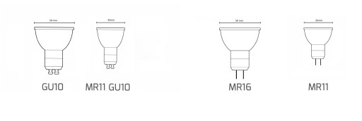 LED žiarovka GU10 MR11 3W 230V 3000K 220ml keramika