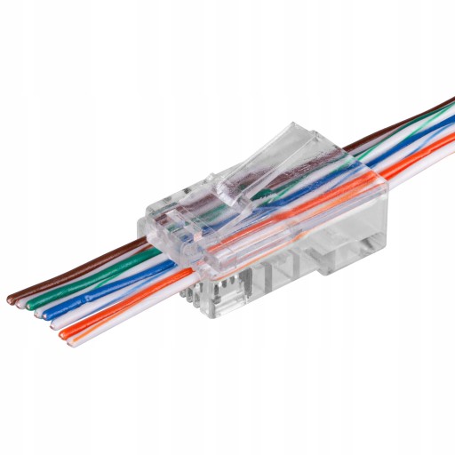 NEKU RJ45 zásuvka priechodná 8P8C UTP kat.6 internetové zástrčky na drôt 10ks
