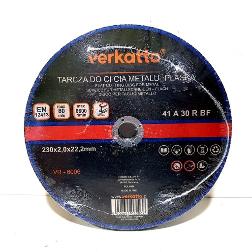 Ploché rezné kotúče na kov 230x2,0mm VR-6006