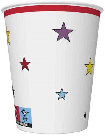Papierové poháre Stars Birthday Party 250ml 8 ks.