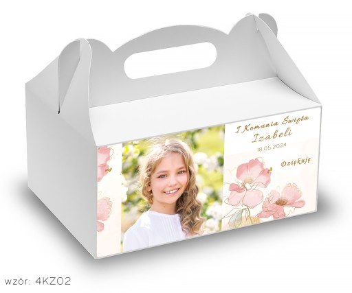 prijímacie koláčové boxy Sväté prijímanie +personalizácia s fotkou dieťaťa