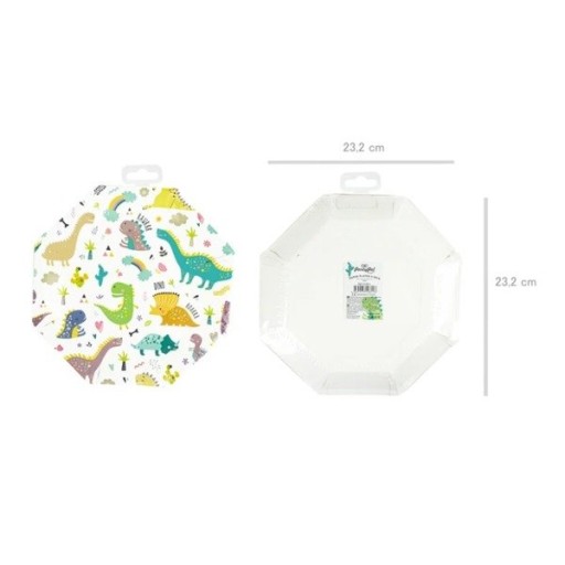 Narodeninové taniere Dinosaury narodeniny 23cm 6ks
