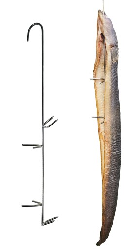 H-329 úhorový háčik na údenie dĺžka 32cm údiaci 4 čepeľ Poľský háčik