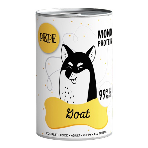 Pet Box PEPE Goat mokré krmivo koza 400g