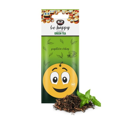 K2 BE HAPPY PRÍvesok so ZELENÝM ČAJOM OSVIEŽOVAČ VÔNE