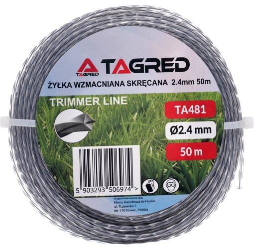 ŠTVORCOVÁ REZACIA LINKA PRE SKRÁTKU 2,4 mm 50 m TWISTED