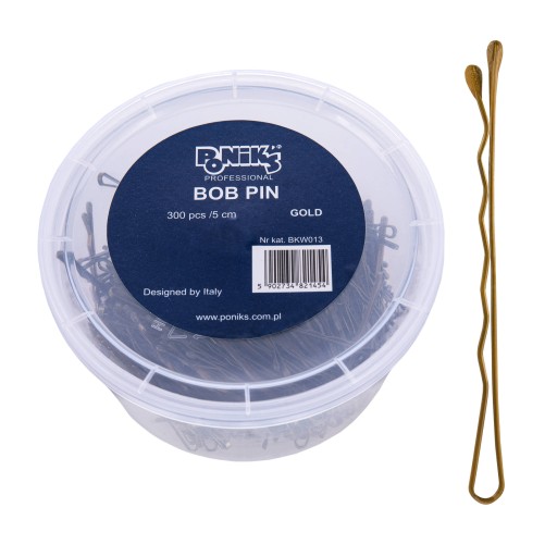 Kadernícke sponky do vlasov GOLD Sponky do vlasov s loptičkou 300ks 5cm Poniky