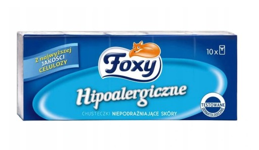 Foxy hypoalergénne tkanivá. 10x10 ks.