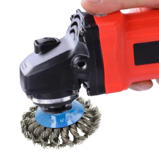 Drôtená kotúčová kefa so závitom pre brúsku 115 mm Drôt 0,5 mm M14