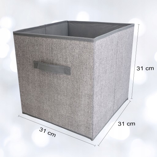 ORGANIZÁTOR ŠATNÍKA textilný box 31x31x31cm na nohavice, mikiny, s rúčkou