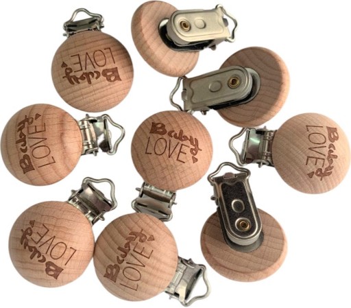 Drevený klip na cumlík BabyLOVE 30mm