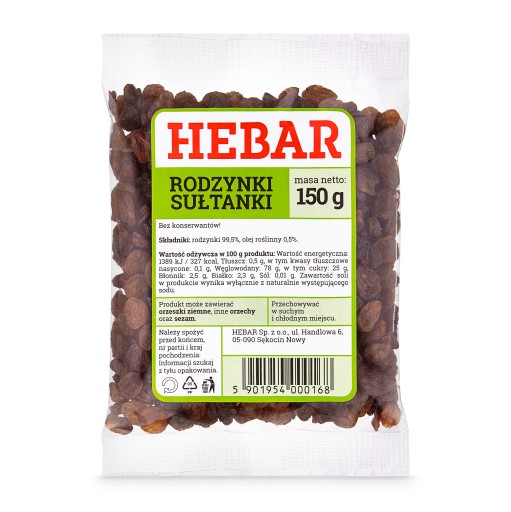 SULTANA HROZENKY 150 G ŠŤAVNÁ HEBAR