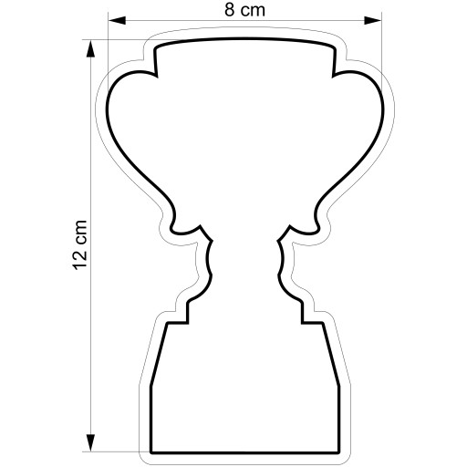 Vykrajovač na sušienky ŠPORT FUTBAL TENIS BASKETBALOVÝ POHÁR 12cm