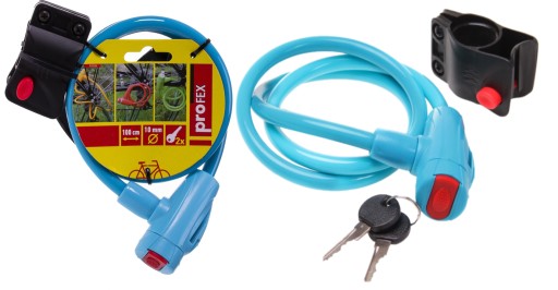 BEZPEČNÝ ZÁMEK ZÁBAVNÉHO BICYKLA 100 CM/10 MM ZÁMEK