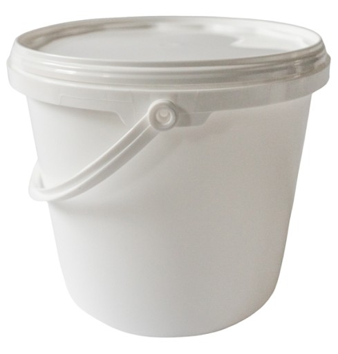Plastové vedro s vekom, 15 L, biele vedro