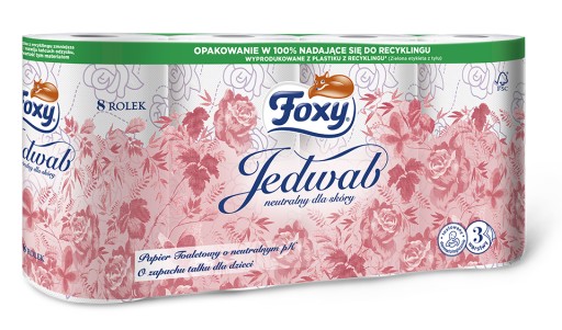 FOXY Toaletný papier s vôňou hodvábu 8 kusov