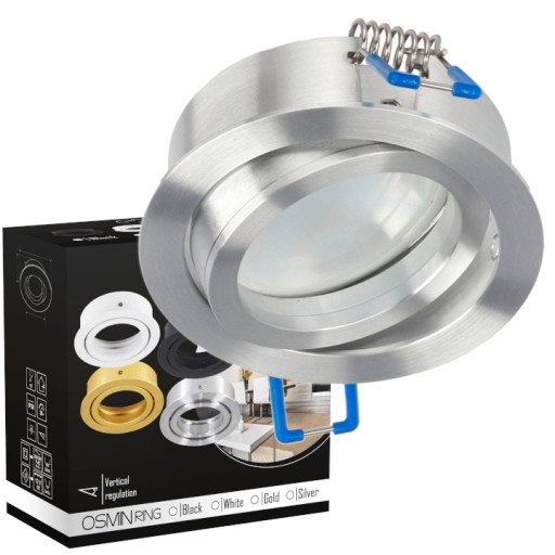 POHYBLIVÉ LED KRUHOVÉ STROPNÉ SVETLO GU10 SILVER EDO