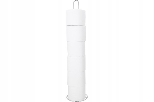 ZÁSOBNÍK NA TOALETNÝ PAPIER WC kovový stojan na papier strieborný 6 roliek