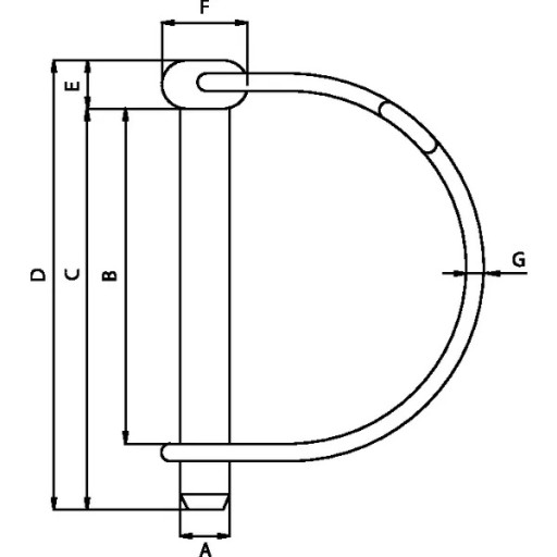 Skladacia závlačka, zaisťujúca rúrku 8x60 mm
