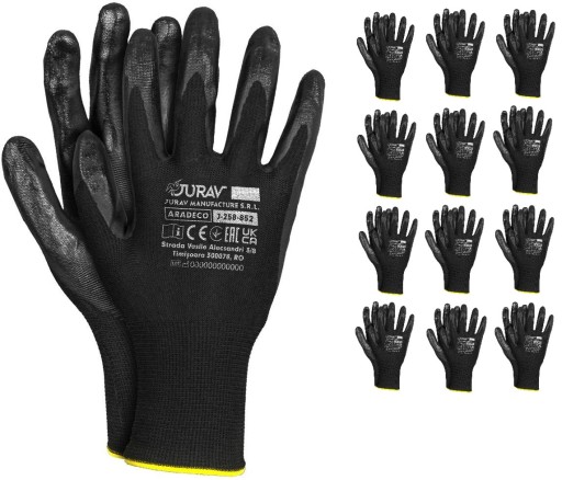 RUKAVICE LATEXOVÉ PRACOVNÉ RUKAVICE 12 PÁROV