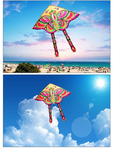 SUPER LIETAJÚCI KITE BUTTERFLY KITE 90cm FARBY