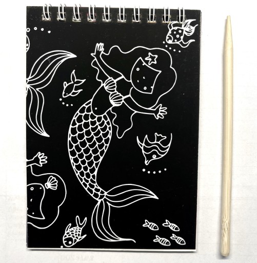 DÚHOVÁ KNIHA Omaľovánka SCRATCH BOOK SLIP ČIERNA NOTEBOOK 10K.