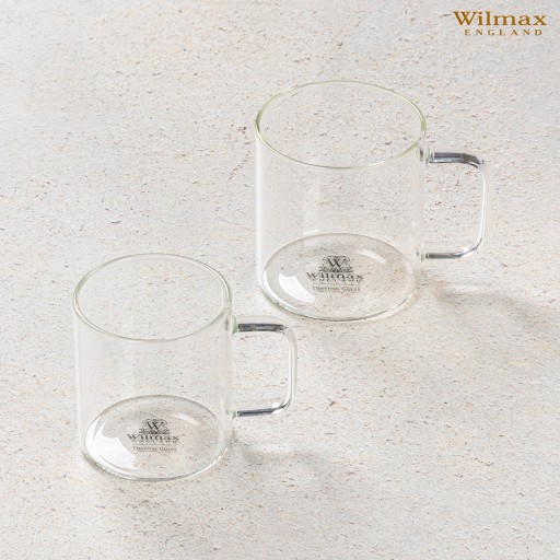 Wilmax termosklo hrnček na kávu alebo čaj 320 ml TEPLOTOLNÉ SKLO