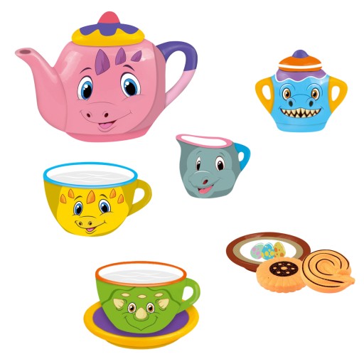 ČAJOVÁ SÚPRAVA NA MAĽOVANIE DINOSAUROV COOKIES ŠÁLKA LITTLE ARTIST