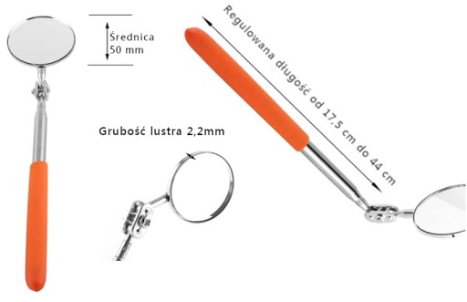 DIELENSKÉ TELESKOPICKÉ ZRKADLO KONTROLNÉ 50mm