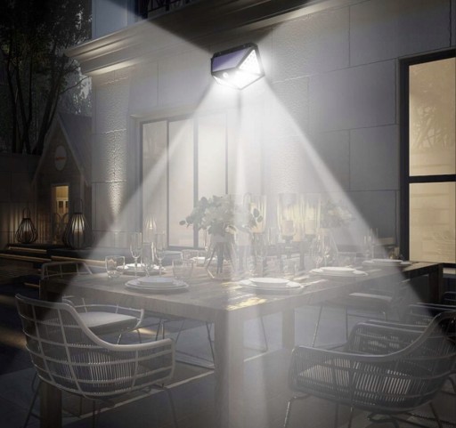 LED SOLAR LAMPA 100 ULIČNÁ ZÁHRADNÁ FASÁDNA LAMPA SÚMRAK SNÍMAČ POHYBU